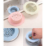 Flower Shape Drain Filter Plastic Sink Lid Sink Hair Strainer for Kitchen Bathroom