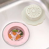 Flower Shape Drain Filter Plastic Sink Lid Sink Hair Strainer for Kitchen Bathroom