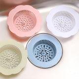 Flower Shape Drain Filter Plastic Sink Lid Sink Hair Strainer for Kitchen Bathroom