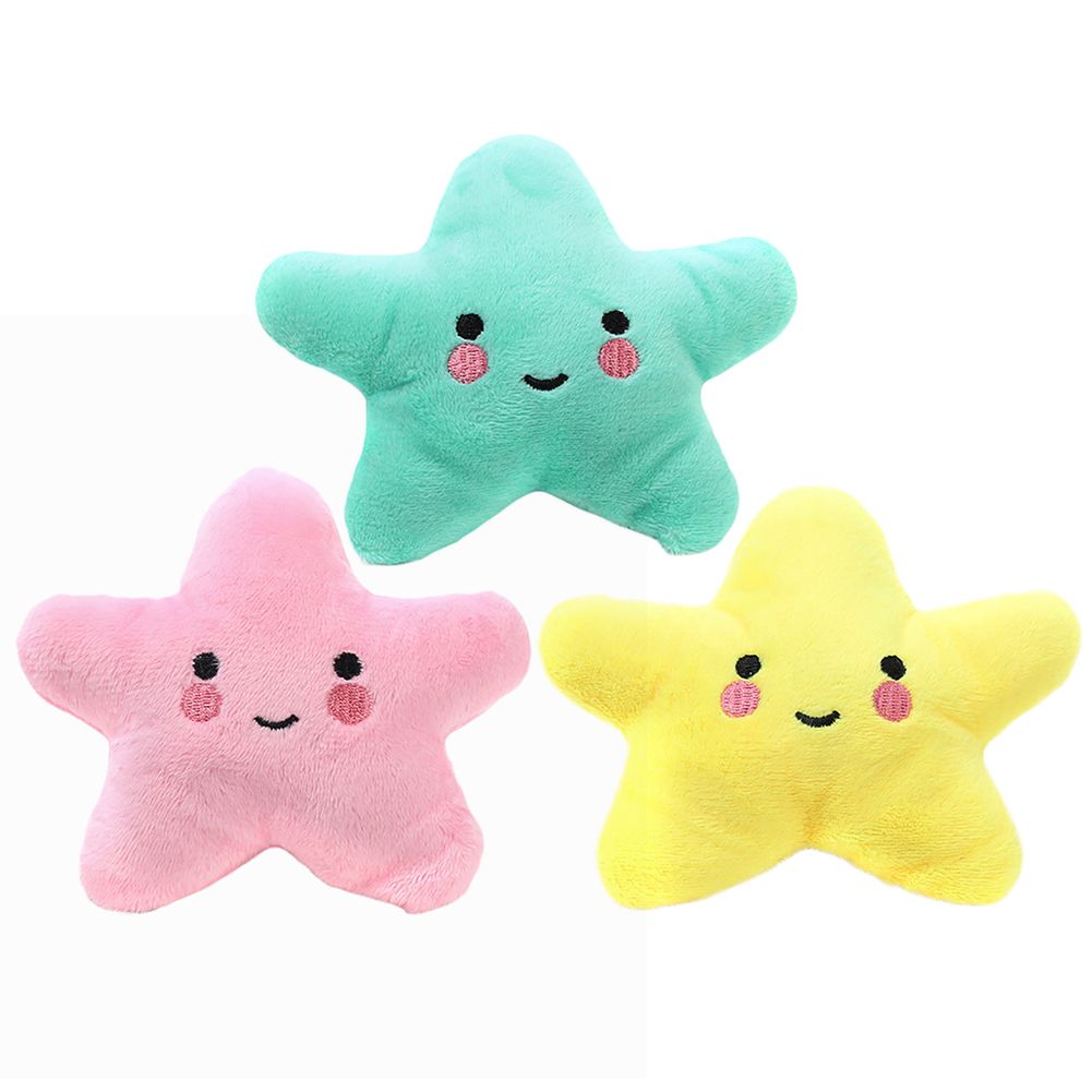 Pet Dog Chew Toy Plush Star Shaped Soft Cute Dog Cat Chew Puppy Toys
