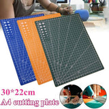 A4 PVC Grid Lines Cutting Board Professional Self Healing Cutting Mat Multipurpose for Quilting Sewing Scrapbooking DIY Craft Orange - Side View