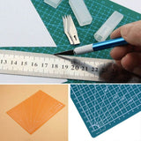 A4 PVC Grid Lines Cutting Board Professional Self Healing Cutting Mat Multipurpose for Quilting Sewing Scrapbooking DIY Craft Orange - Rear View