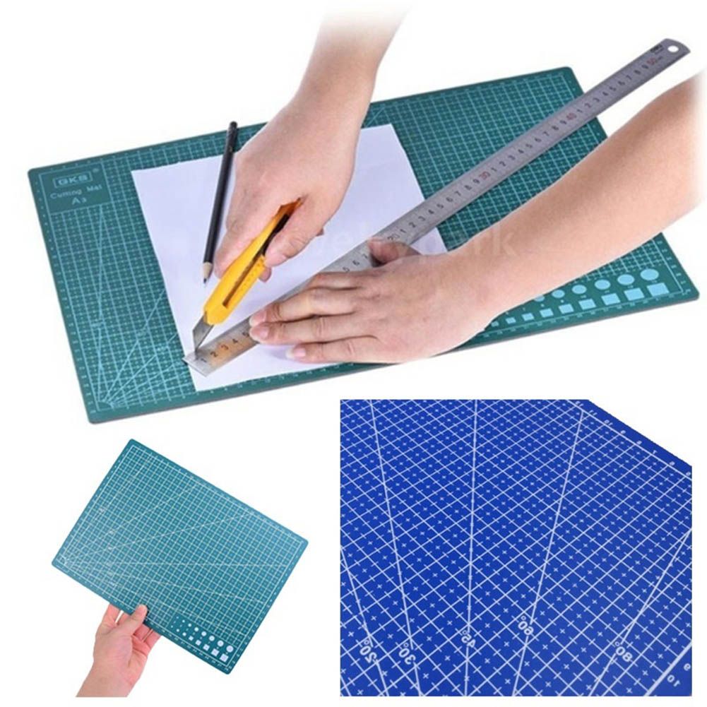 A4 PVC Grid Lines Cutting Board Professional Self Healing Cutting Mat Multipurpose for Quilting Sewing Scrapbooking DIY Craft Orange