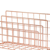 Letter Holder Iron Metal Three Grid Bookcase Holder Multifunctional File Sorter Organizer