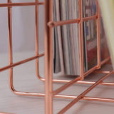 Letter Holder Iron Metal Three Grid Bookcase Holder Multifunctional File Sorter Organizer
