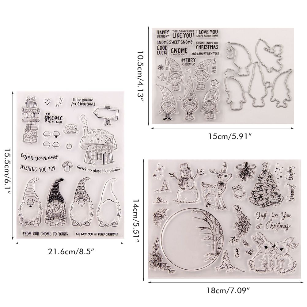 1 Set Christmas DIY Cutting Dies and Stamps Scrapbooking Cutting Machine Stencils Embossing Stencil Template Gifts