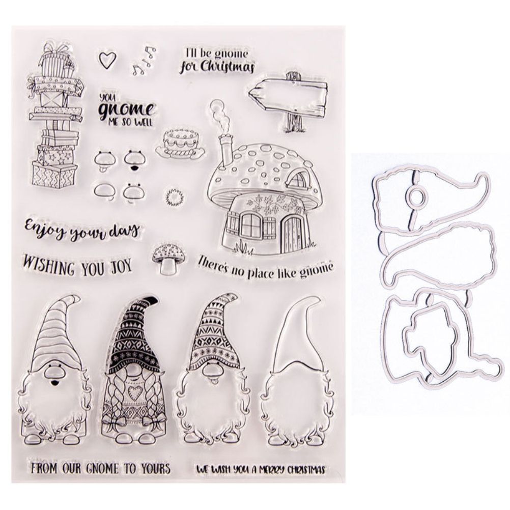 1 Set Christmas DIY Cutting Dies and Stamps Scrapbooking Cutting Machine Stencils Embossing Stencil Template Gifts