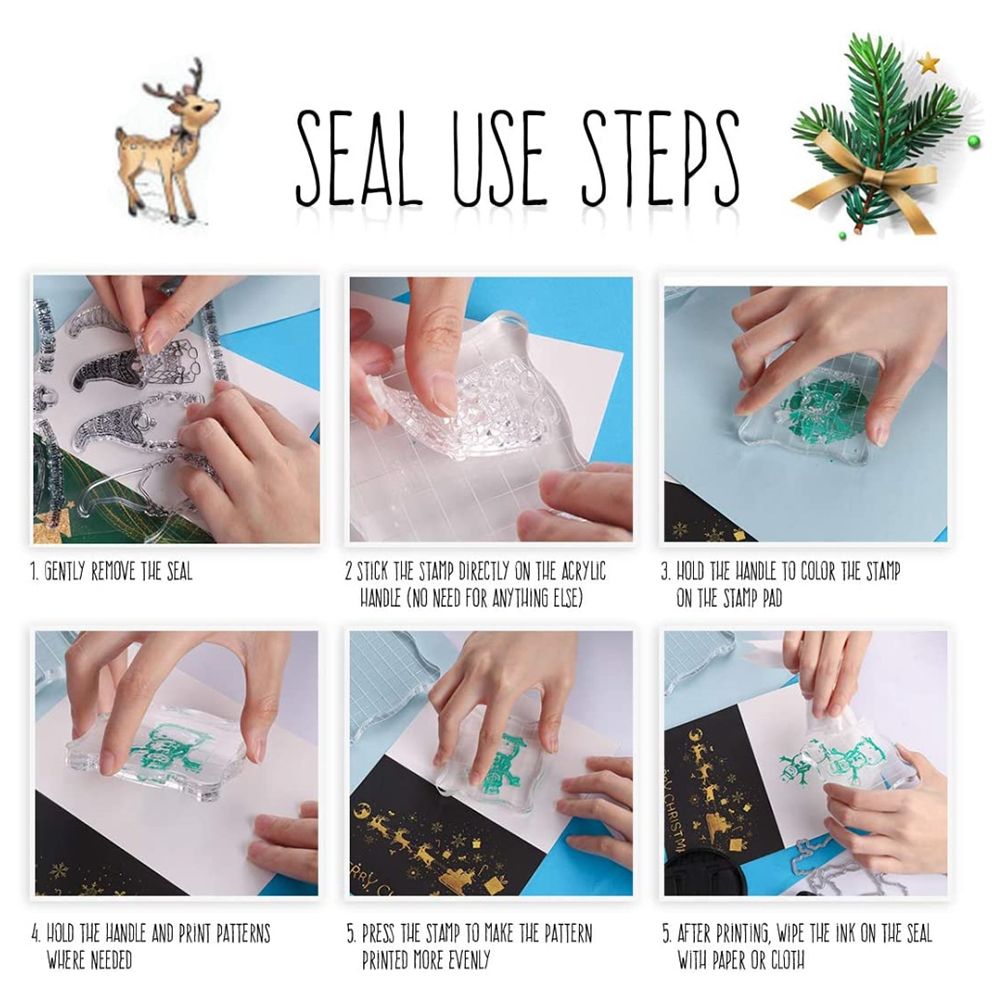 1 Set Christmas DIY Cutting Dies and Stamps Scrapbooking Cutting Machine Stencils Embossing Stencil Template Gifts