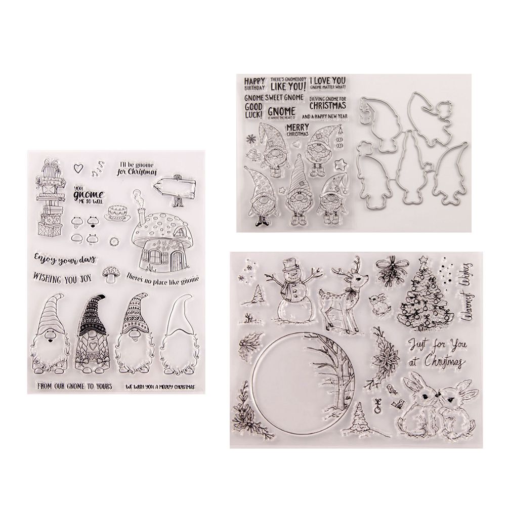 1 Set Christmas DIY Cutting Dies and Stamps Scrapbooking Cutting Machine Stencils Embossing Stencil Template Gifts