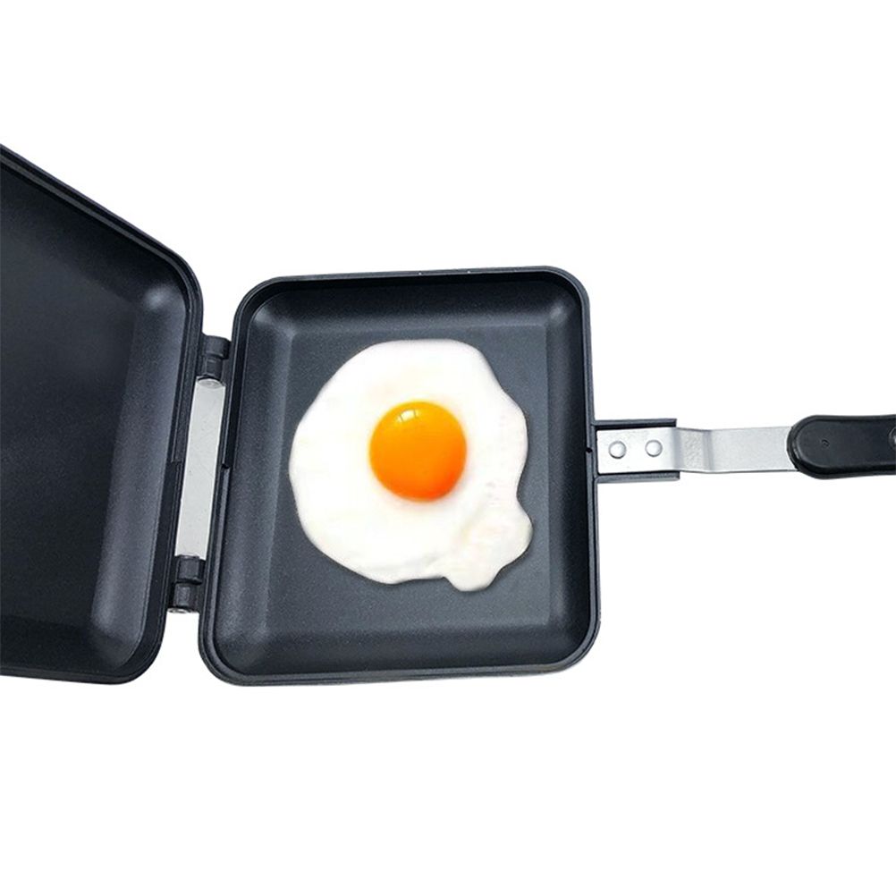 Aluminum Double Sided Frying Pan Dual Sided Sandwich Maker Pan with Handles Nonstick Griddle Pan Toast Pan
