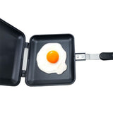 Aluminum Double Sided Frying Pan Dual Sided Sandwich Maker Pan with Handles Nonstick Griddle Pan Toast Pan