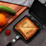Aluminum Double Sided Frying Pan Dual Sided Sandwich Maker Pan with Handles Nonstick Griddle Pan Toast Pan