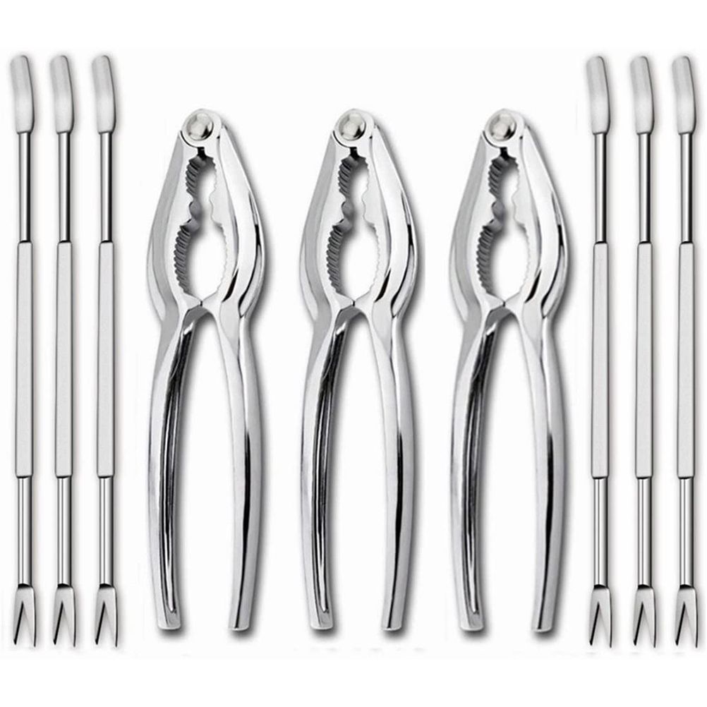 12PCS Seafood Tools Crab Sheller Forks Set Opener Shellfish Lobster Leg Sheller Kitchen Accessories