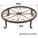 Classic Metal Iron Art Plant Pot Stand Flowerpot Base Holder Rack Indoor Outdoor Home Decor