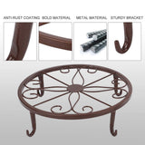 Classic Metal Iron Art Plant Pot Stand Flowerpot Base Holder Rack Indoor Outdoor Home Decor - Close-Up Angle