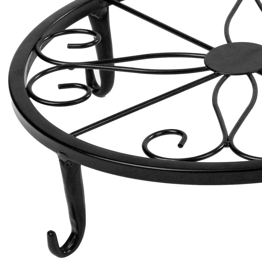 Classic Metal Iron Art Plant Pot Stand Flowerpot Base Holder Rack Indoor Outdoor Home Decor
