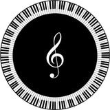 Musical Note Black White Piano Key Printed Round Carpets Area Rugs for Home Living Room Bedroom Floor Decoration