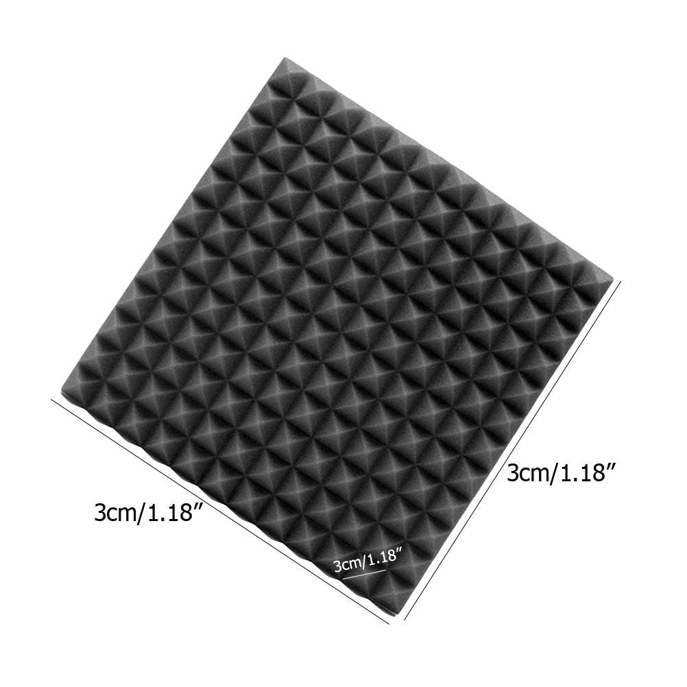12Pcs Acoustic Foam Panels Acoustic Foam Sound Absorption Pyramid Studio Treatment Wall Panels