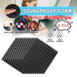 12Pcs Acoustic Foam Panels Acoustic Foam Sound Absorption Pyramid Studio Treatment Wall Panels