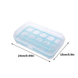 15 Grids Egg Storage Box Egg Preservation Container Portable Egg Organizer - Front View