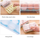 15 Grids Egg Storage Box Egg Preservation Container Portable Egg Organizer - Close-Up Angle