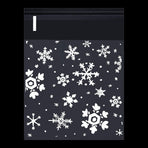 100pcs Christmas Gift Packaging Bag Plastic Packaging Bag Snowfake Printed Candy Package Bag