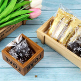 100pcs Christmas Gift Packaging Bag Plastic Packaging Bag Snowfake Printed Candy Package Bag - Close-Up Angle