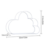 Cloud Shape Iron Storage Racks Hanging Decor Flower Pot Storage Rack Storage Box Wall Book Figurines Display - Front View