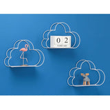 Cloud Shape Iron Storage Racks Hanging Decor Flower Pot Storage Rack Storage Box Wall Book Figurines Display