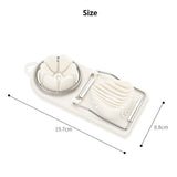 Stainless Steel Egg Slicing Tool Petal Shape Egg Cutter 2 Slicing Styles Manual Divider Separator - Side View