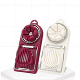 Stainless Steel Egg Slicing Tool Petal Shape Egg Cutter 2 Slicing Styles Manual Divider Separator - 45-Degree Angle