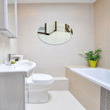 42*27CM Mirror Decoration Wall Sticker Acrylic Ellipse Mirror Wall Stickers Home Decoration Wall Sticker for Bathroom Bedroom - Front View
