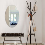 42*27CM Mirror Decoration Wall Sticker Acrylic Ellipse Mirror Wall Stickers Home Decoration Wall Sticker for Bathroom Bedroom - Low Angle