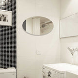42*27CM Mirror Decoration Wall Sticker Acrylic Ellipse Mirror Wall Stickers Home Decoration Wall Sticker for Bathroom Bedroom
