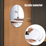 42*27CM Mirror Decoration Wall Sticker Acrylic Ellipse Mirror Wall Stickers Home Decoration Wall Sticker for Bathroom Bedroom - Extra Image