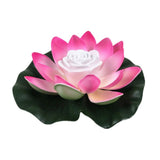 Artificial Floating Lotus Night Light LED Lotus Lamp Energy Saving Light for Garden Pool Pond Fountain Decoration - Side View