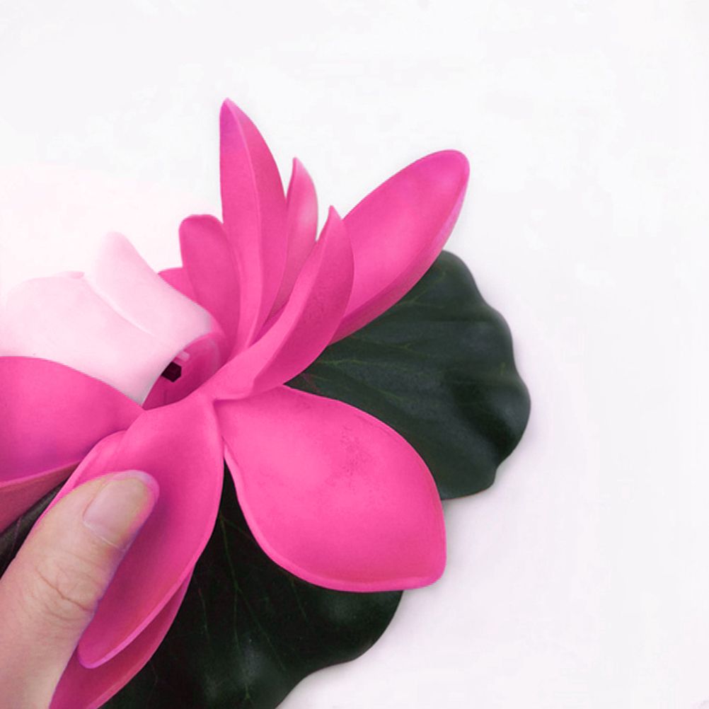 Artificial Floating Lotus Night Light LED Lotus Lamp Energy Saving Light for Garden Pool Pond Fountain Decoration