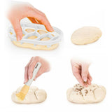 2PCS Dough Press Mold Set Baking Bread Rolls Mold Plastic Pastry Cutters - Side View
