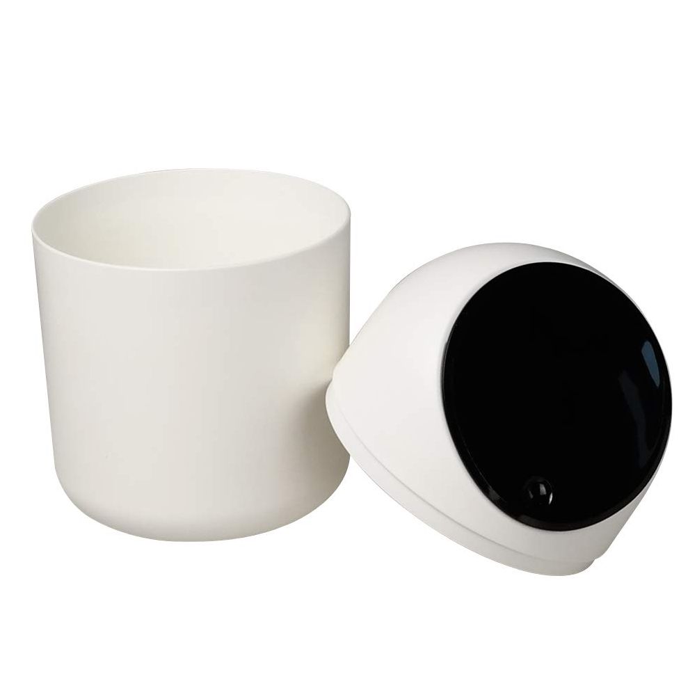Desktop Trash Can Small Plastic Trash Bin with Lids Countertop Trash Can