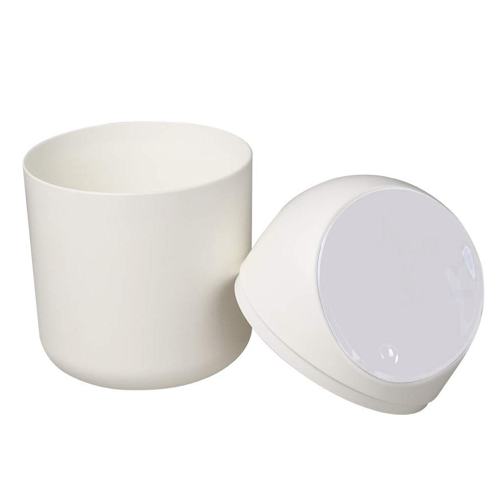 Desktop Trash Can Small Plastic Trash Bin with Lids Countertop Trash Can