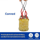 Canning Jar Lifter with Grip Handle Canning Tongs Stainless Steel Anti Scalding Anti Slip Wide Mouth Clip for Kitchen Restaurant