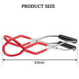 Canning Jar Lifter with Grip Handle Canning Tongs Stainless Steel Anti Scalding Anti Slip Wide Mouth Clip for Kitchen Restaurant
