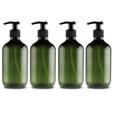 4PCS Plastic Bottles with Pump 500ml Refillable Plastic Soap Dispenser Bottle for Bathroom or Kitchen Handwash Lotions Shampoo Conditioner