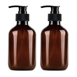 4PCS Plastic Bottles with Pump 500ml Refillable Plastic Soap Dispenser Bottle for Bathroom or Kitchen Handwash Lotions Shampoo Conditioner