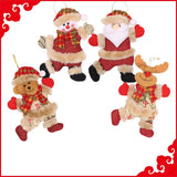 Christmas Tree Ornament Christmas Plush Dolls Pendant for Christmas Tree Decoration - Top-Down View