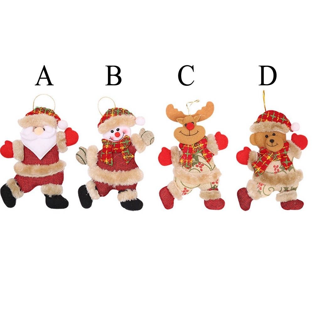 Christmas Tree Ornament Christmas Plush Dolls Pendant for Christmas Tree Decoration