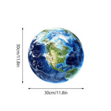 30cm Luminous Earth Sticker Universe Planet Fluorescent Wall Stickers In The Dark DIY Stickers Kids Bedroom Decoration - Top-Down View