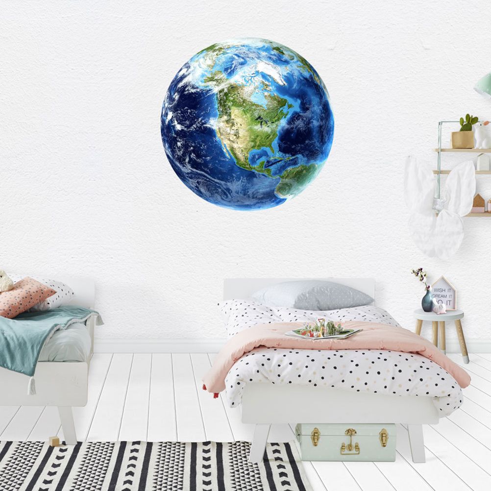 30cm Luminous Earth Sticker Universe Planet Fluorescent Wall Stickers In The Dark DIY Stickers Kids Bedroom Decoration