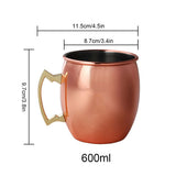 550ml Copper Plated Moscow Mule Mug Beer Cup Coffee Mug Copper Plated Mugs Kitchen Bar Drinkware