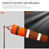 Windsock with Reflective Strips Outdoor Wind Measurement Bag Oxford Cloth Windsock
